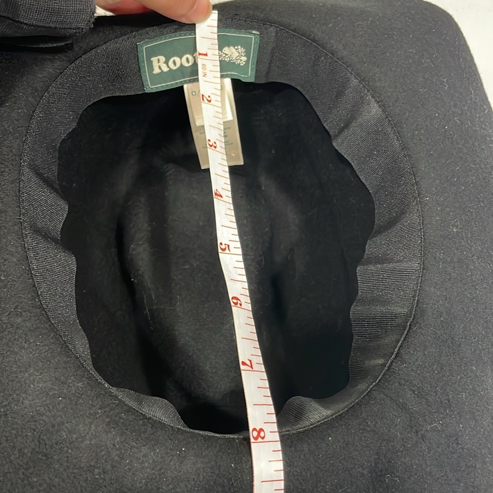 Roots  Black 100% Wool Hat - Picture 11 of 14
